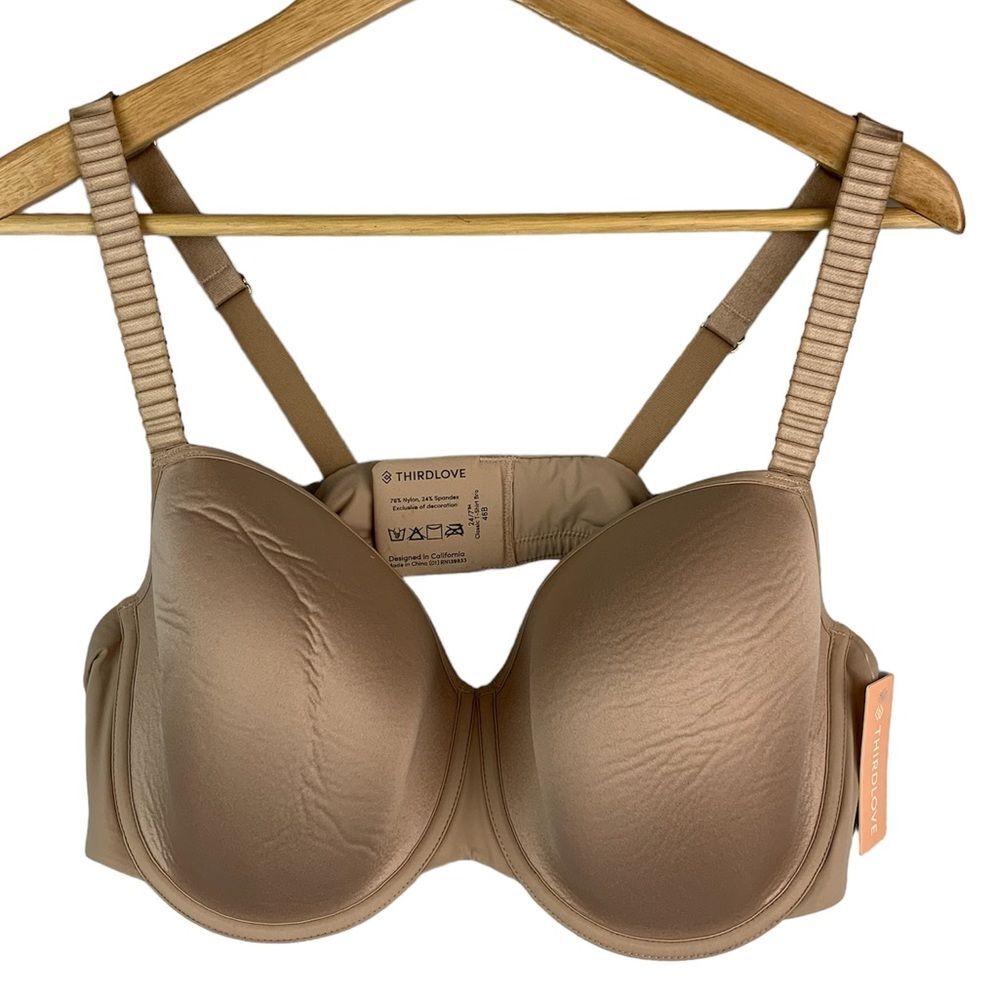 NWT ThirdLove women’s taupe 24/7 classic T-shirt bra size 46B
